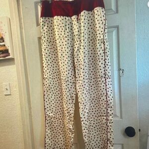 Red and White Polka Dot Pajama Pants